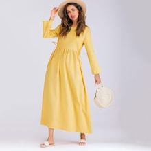 Shein Solid Tie Waist Dress