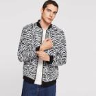 Shein Men Zip Up Zebra Jacket