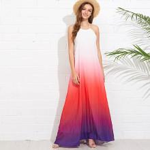 Shein Backless Gradient Halter Dress