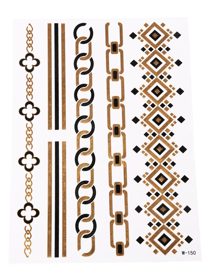Shein Bracelet Pattern Gold Tattoo