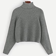 Shein Raglan Sleeve Marled Knit Sweater