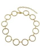 Shein Gold Wide Metal Chain Choker Necklace For Lady