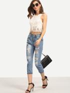 Shein Ripped Light Wash Jeans