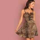 Shein V-cut Neck Leopard Print Cami Dress