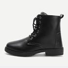 Shein Men Solid Lace-up Boots