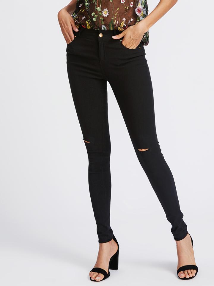 Shein Knee Ripped Skinny Pants
