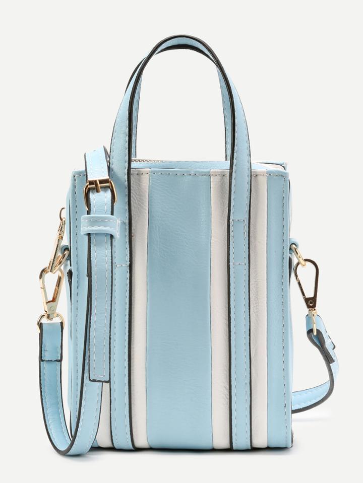 Shein Color Block Shoulder Bag With Handle