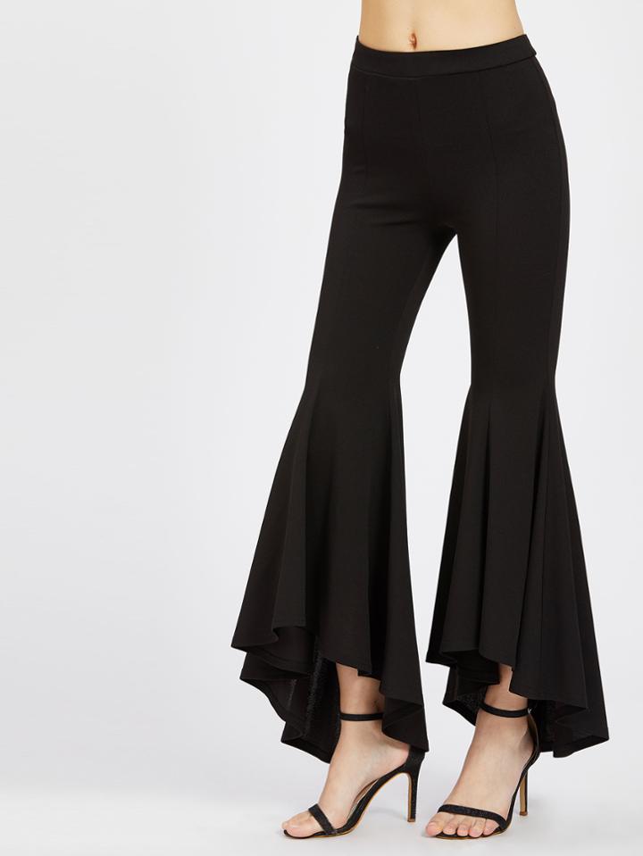Shein Hi Lo Ruffle Hem Pants