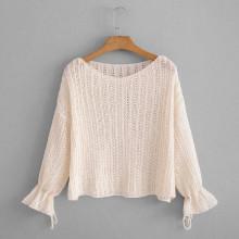 Shein Drop Shoulder Open-knit Jumper