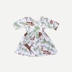 Shein Toddler Girls Elk & Leaf Print Dress