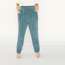 Shein Plus O-ring Belted Frill Solid Pants