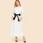 Shein Bow Tie Front Longline Dress