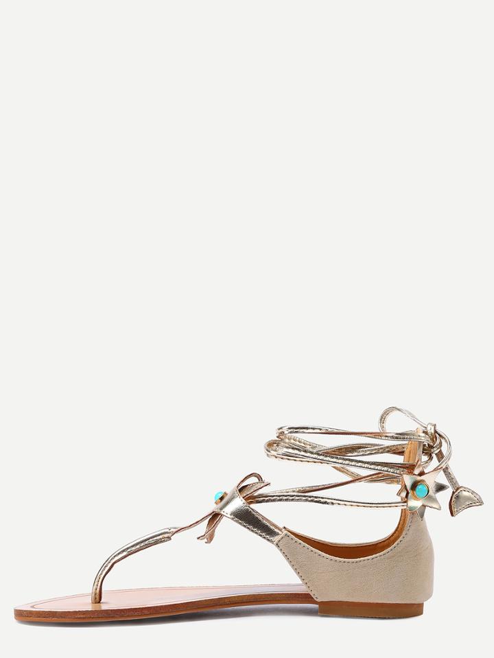 Shein Cream T-strap Beach Sandals