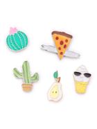 Shein Cactus And Ice Cream Design Brooch Set