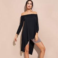 Shein Asymmetric Hem Solid Top