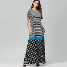 Shein Polka Dot Contrast Stripe Dress