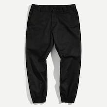 Shein Men Letter With Zip Detail Hem Joggers
