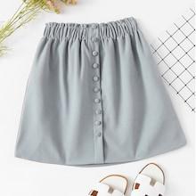 Shein Plus Frill Detail Solid Skirts