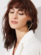 Shein Gold Geo Shaped Stud Earrings
