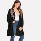 Shein Plus Floral Embroidery Cardigan