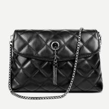 Shein Quilted Detail Tassel Chain Bag
