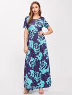 Shein All Over Florals Full Length Dress