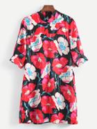 Shein All Over Flowers Print Dress