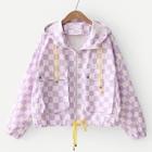 Shein Checkered Hooded Jacket