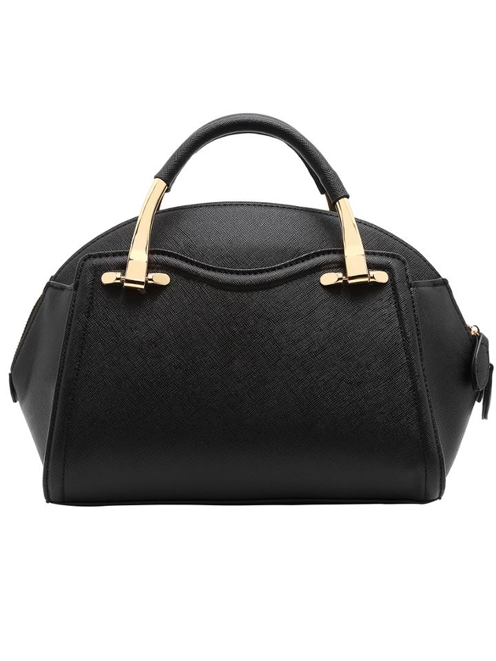 Shein Black Zipper Pu Shell Bag