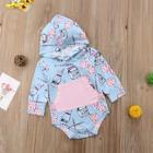 Shein Toddler Girls Cartoon Print Pocket Detail Hooded Jumpsuit