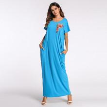 Shein Floral Appliques Longline Dress