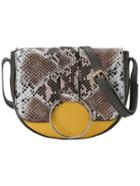 Shein Snakeskin Pu Crossbody Bag With Oversized Ring