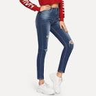 Shein Faded Wash Ripped Jeans