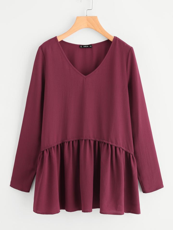 Shein Frill Trim Smock Top