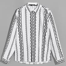 Shein Men Chevron Print Shirt