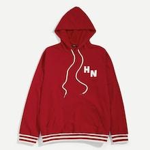 Shein Men Pocket Front Striped Trim Hoodie