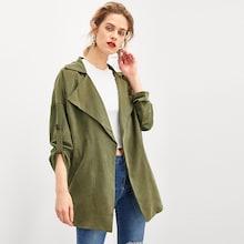 Shein Drop Shoulder Solid Coat