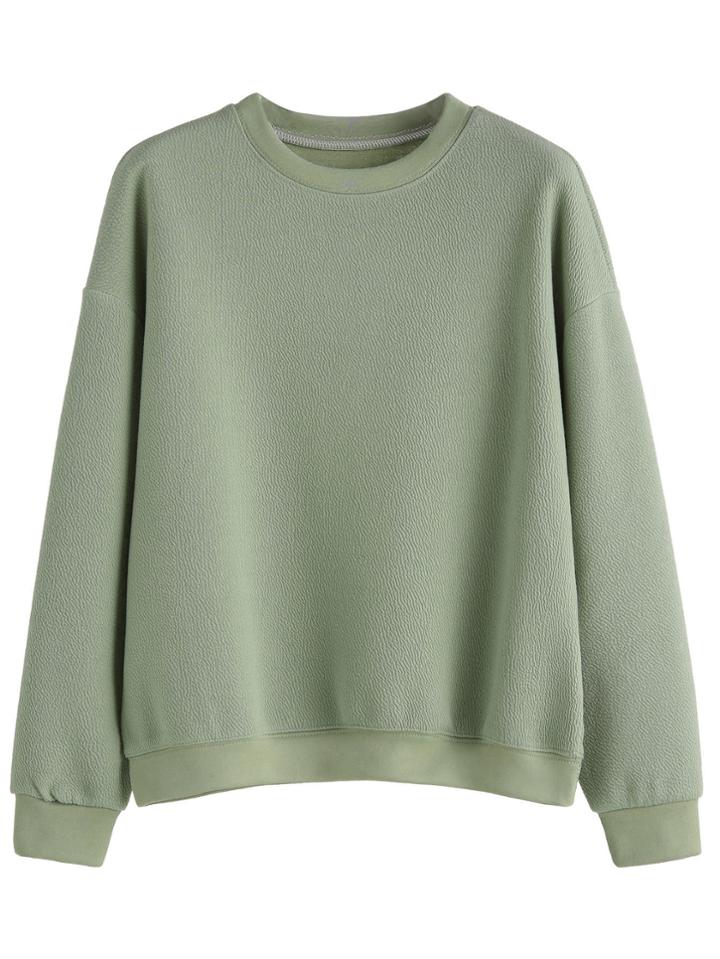 Shein Pale Green Drop Shoulder Sweatshirt