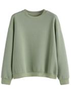 Shein Pale Green Drop Shoulder Sweatshirt