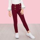 Shein Girls Double Button Jersey Pants
