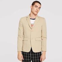 Shein Men Solid Notch Collar Blazer