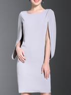 Shein Grey Split Sleeve Sheath Dress