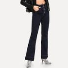 Shein Button Up Flare Hem Jeans