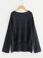 Shein O-ring Tape Detail Stepped Hem Jumper