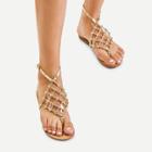 Shein Rhinestone Detail Toe Post Sandals