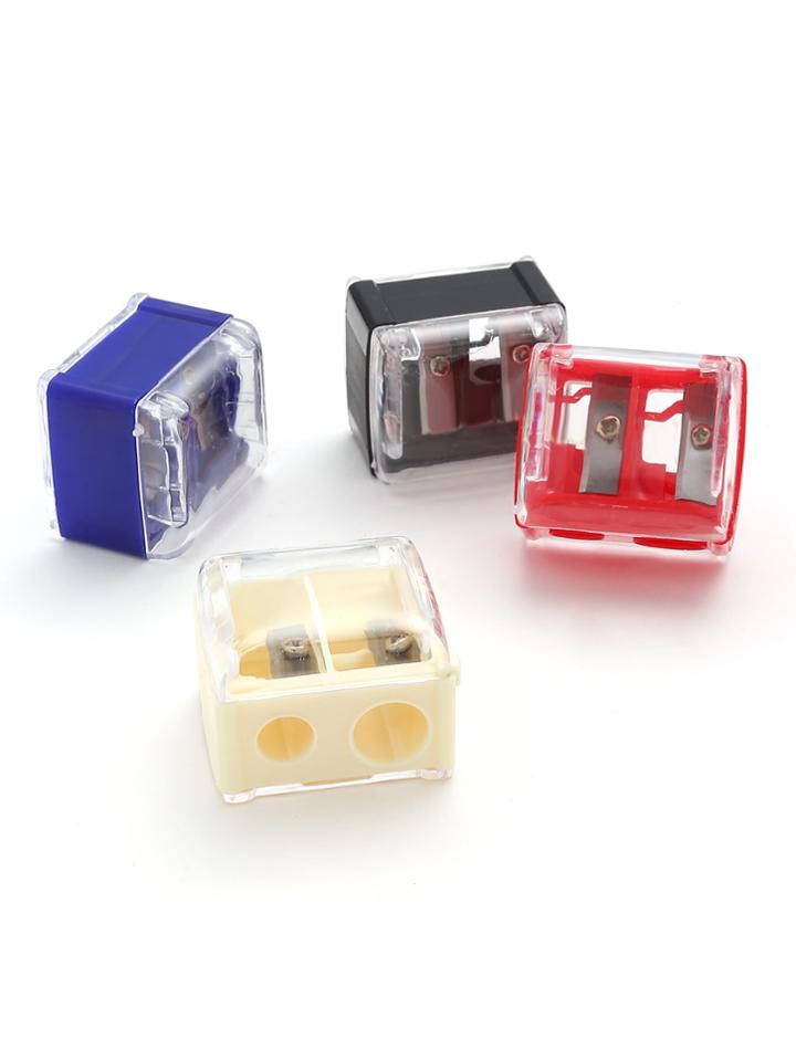 Shein Random Color Double Barrel Pencil Sharpener 1pc