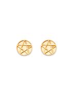 Shein Star Pattern Round Stud Earrings