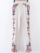 Shein Floral Print Bell-bottoms Full Length Pants