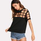 Shein Caged Front Tee