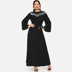 Shein Trumpet Sleeve Embroidery Dress